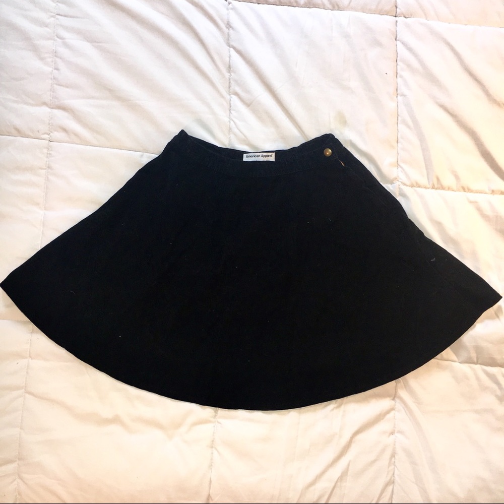 Corduroy high waisted circle skirt